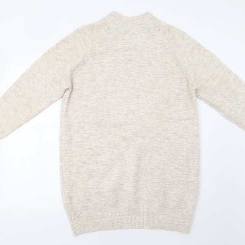 Papaya Womens Beige   Pullover Jumper Size L  - Rhinestone Detail