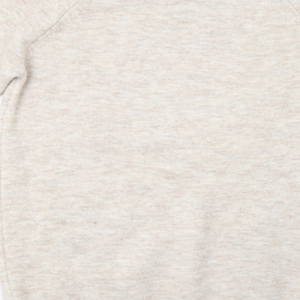 Papaya Womens Beige   Pullover Jumper Size L  - Rhinestone Detail