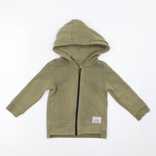 Nutmeg Boys Green   Full Zip Hoodie Size 2 Years