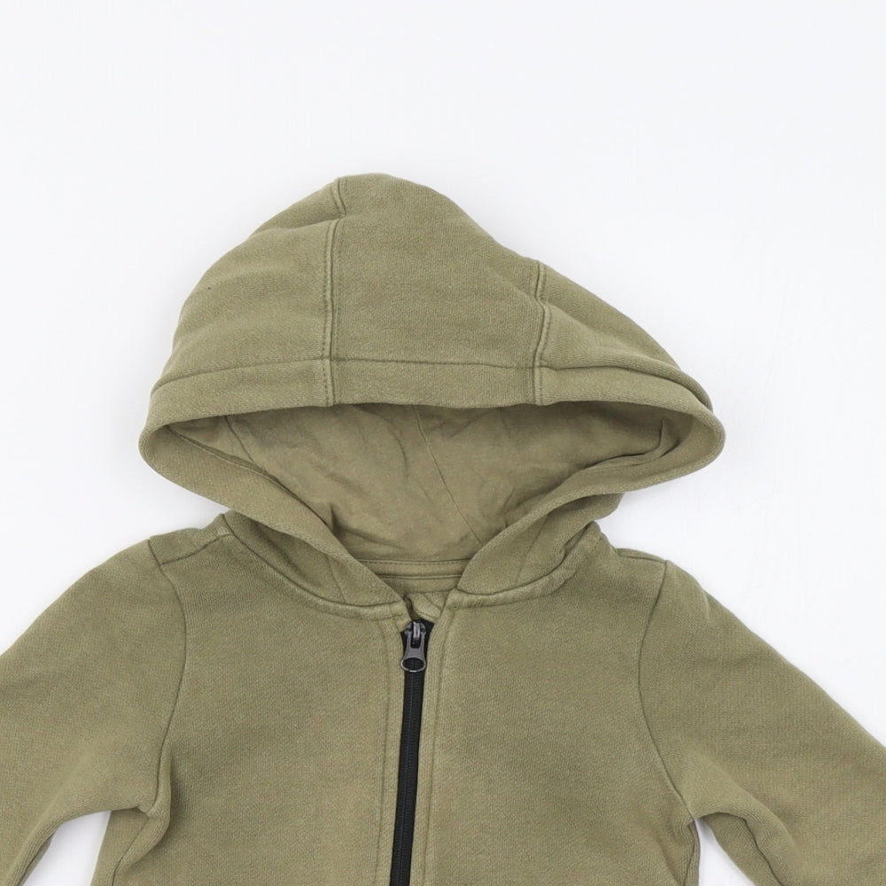 Nutmeg Boys Green   Full Zip Hoodie Size 2 Years