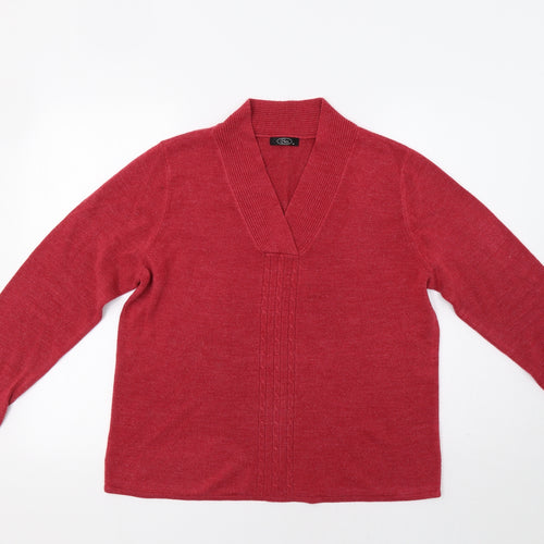 BM Womens Red   Pullover Jumper Size M