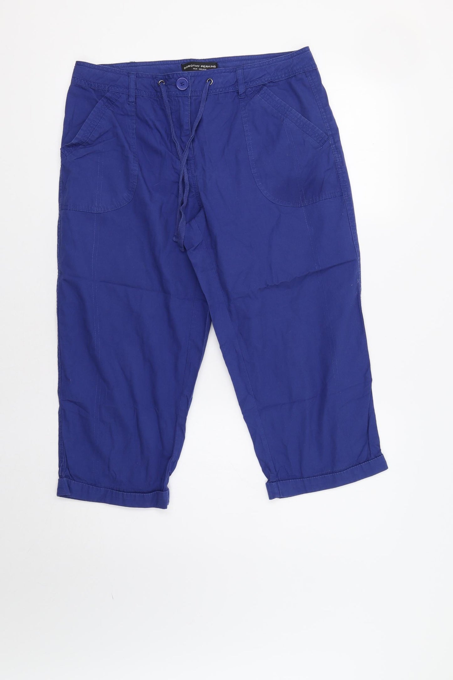 Dorothy Perkins Womens Blue   Chino Trousers Size 12 L21 in