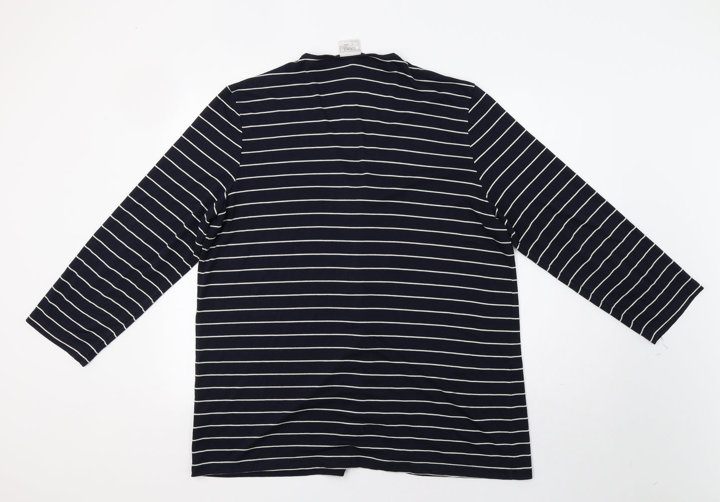 NEXT Womens Blue Striped  Cardigan Jumper Size L