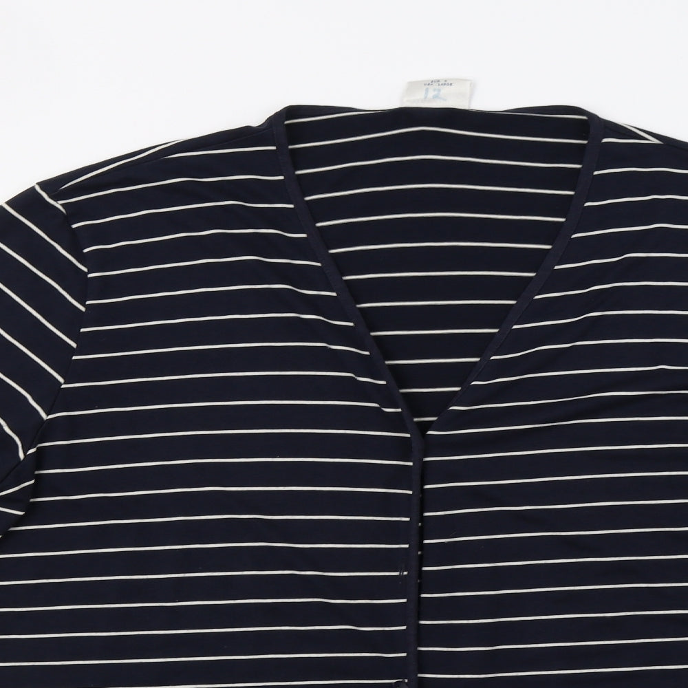 NEXT Womens Blue Striped  Cardigan Jumper Size L
