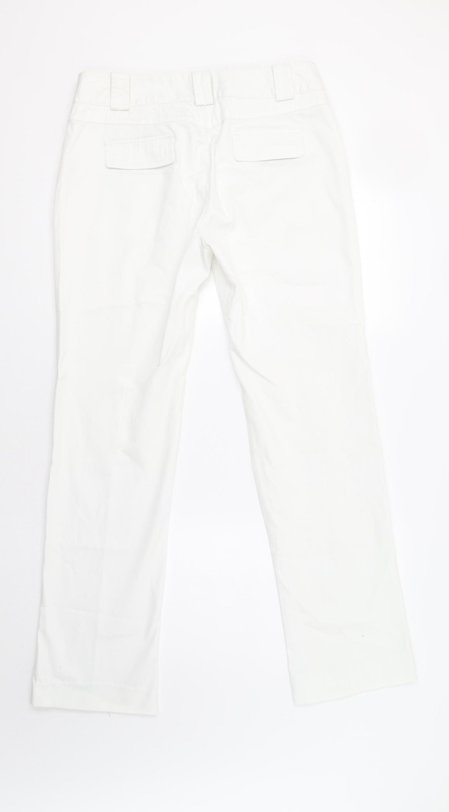 Zara Womens White   Trousers  Size 14 L32 in