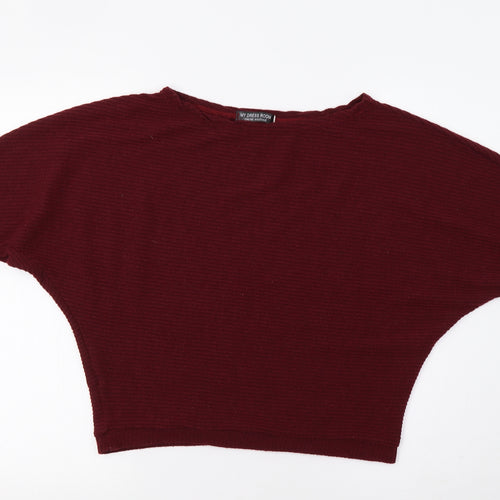My Dress Room Womens Red   Pullover Jumper Size M