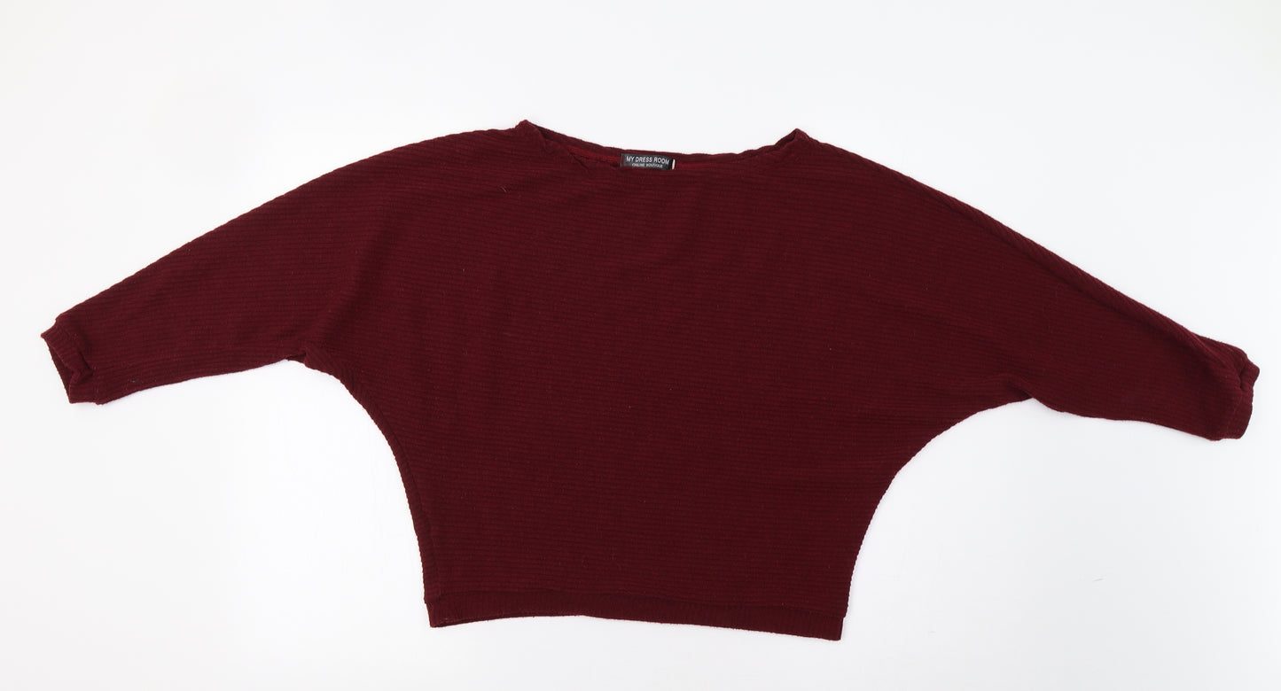My Dress Room Womens Red   Pullover Jumper Size M