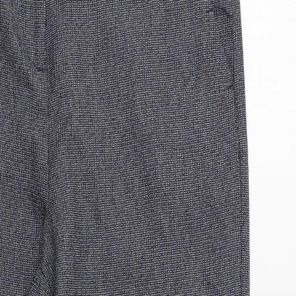 TU Womens Blue Check  Dress Pants Trousers Size 14 L29 in