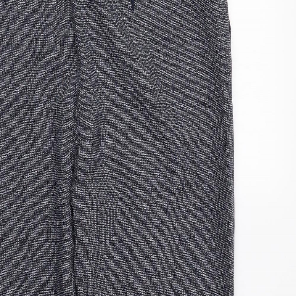 TU Womens Blue Check  Dress Pants Trousers Size 14 L29 in