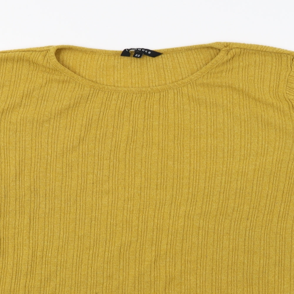 Peacocs Womens Yellow   Pullover Jumper Size 22