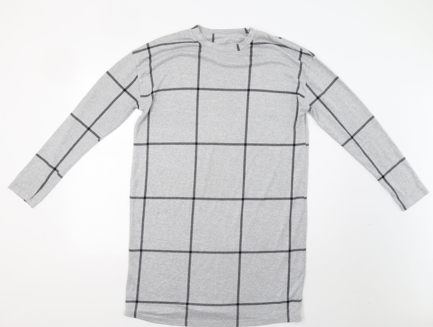 F&F Womens Grey Check  Jumper Dress  Size 18