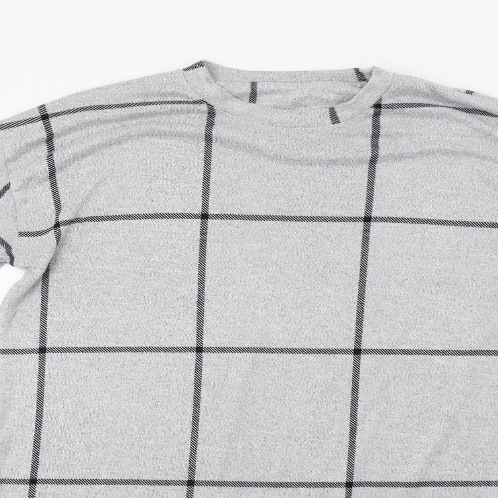 F&F Womens Grey Check  Jumper Dress  Size 18