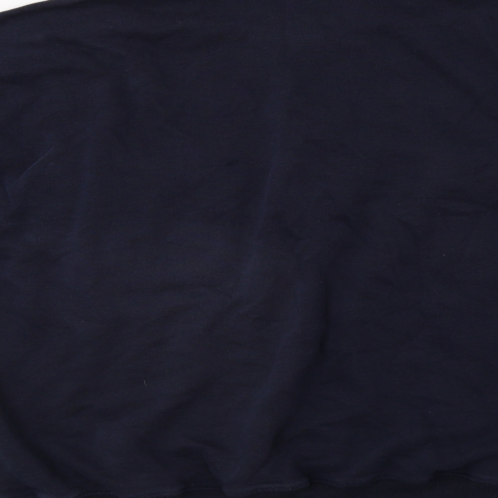 M&S Mens Blue   Henley Hoodie Size L