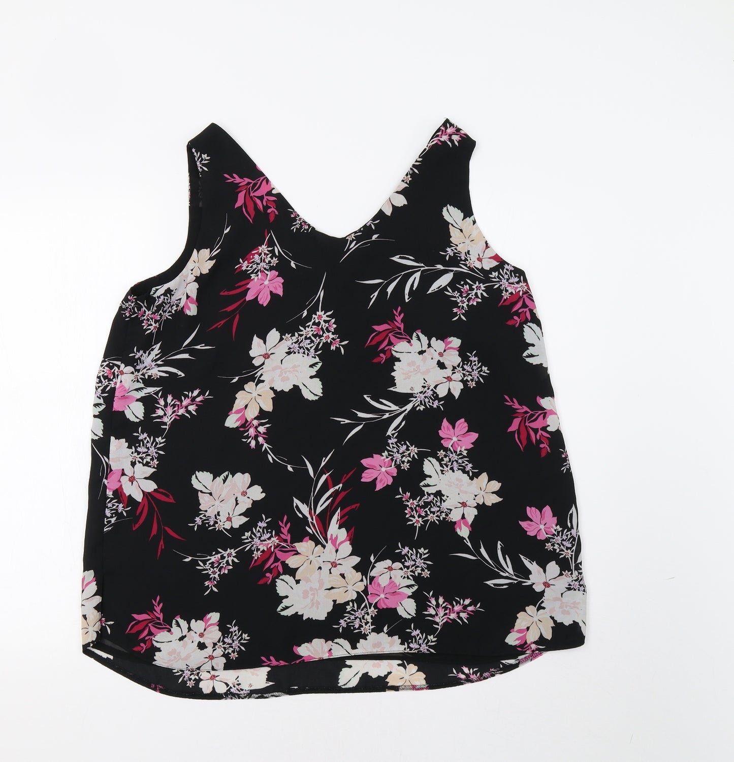 Capsule  Womens Black Floral  Tunic Tank Size L