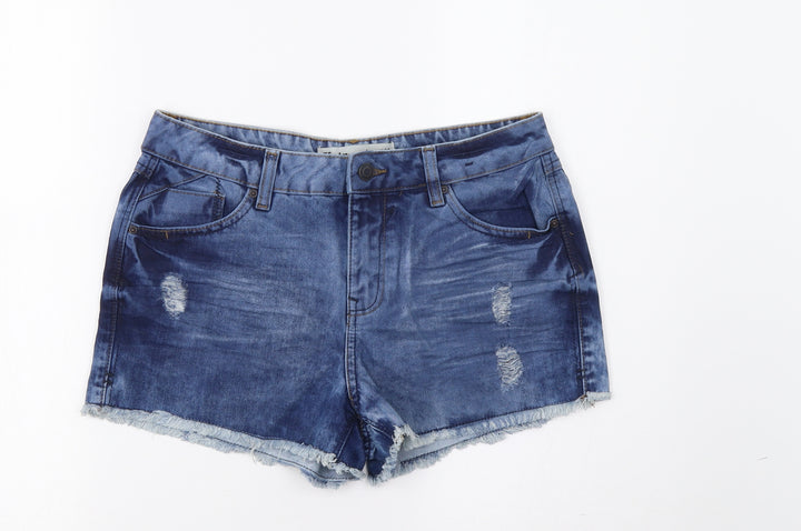 New Lok Womens Blue Hot Pants Shorts Size 10