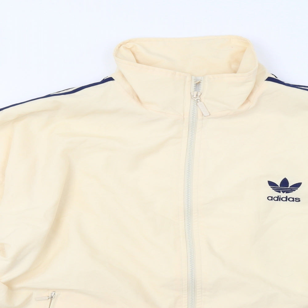 adidas Mens Beige   Windbreaker Jacket Size L