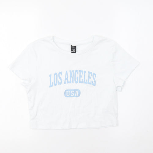 SheIn Womens White   Cropped T-Shirt Size S  - USA