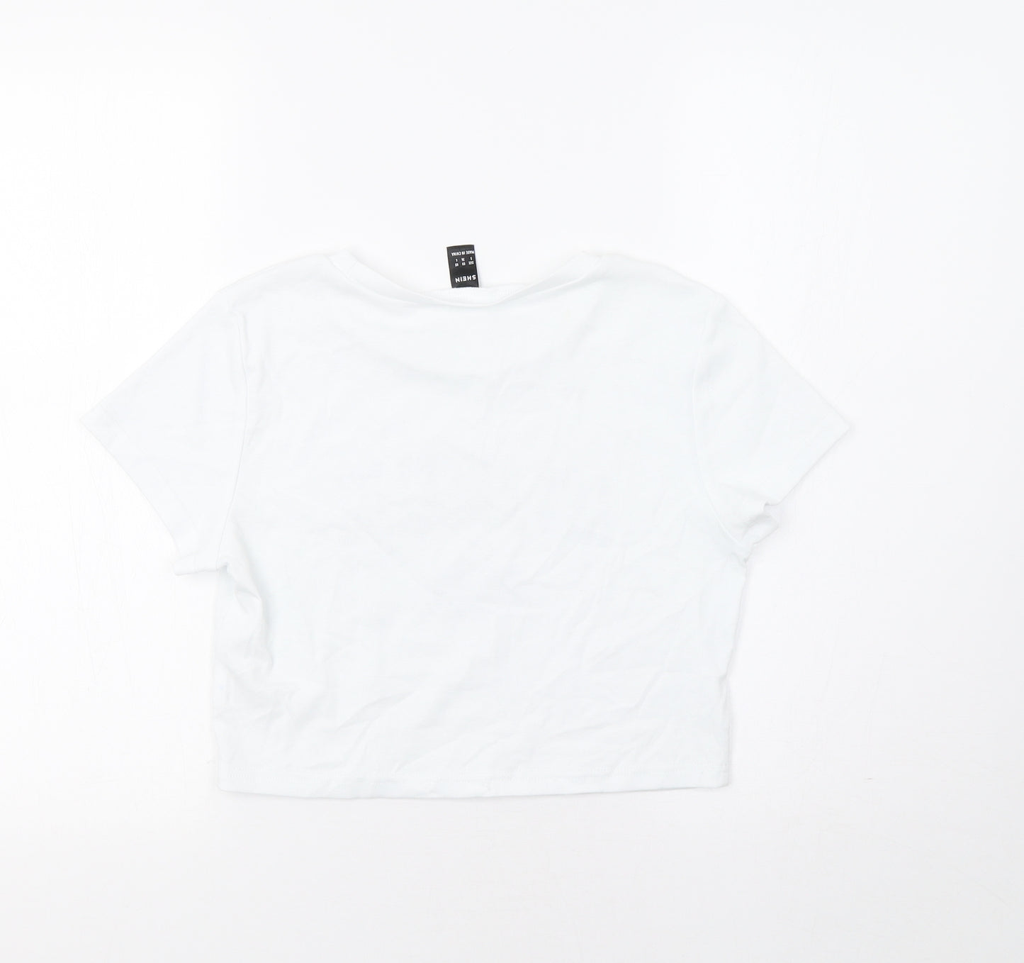 SheIn Womens White   Cropped T-Shirt Size S  - USA