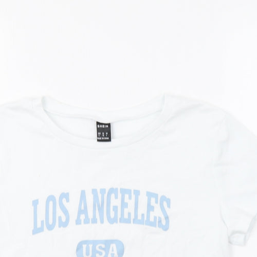 SheIn Womens White   Cropped T-Shirt Size S  - USA