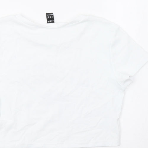 SheIn Womens White   Cropped T-Shirt Size S  - USA