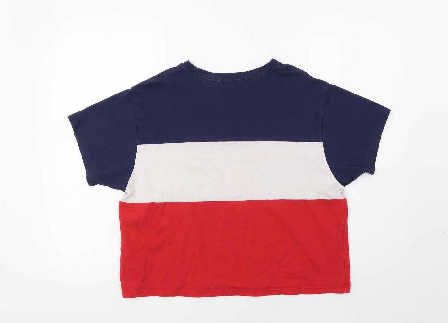 Levi's Womens Red Colourblock  Cropped T-Shirt Size S