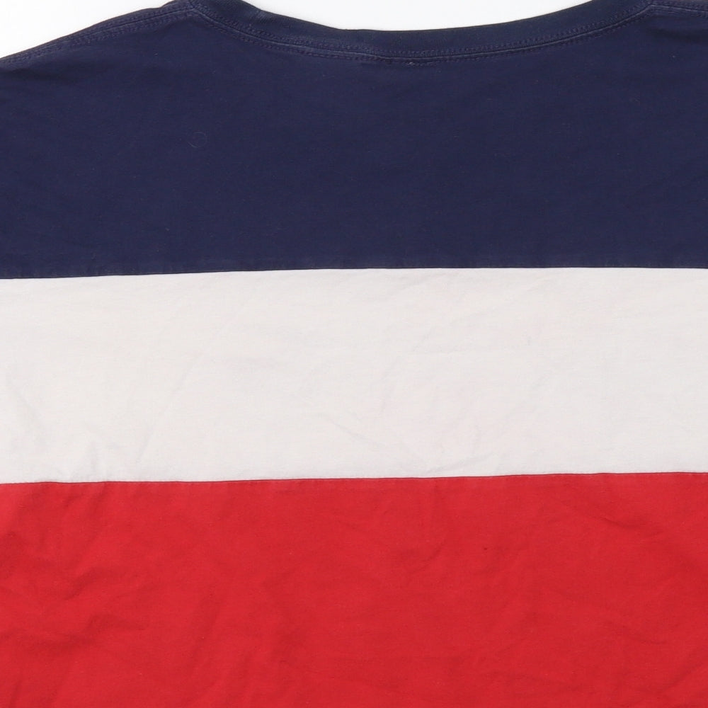 Levi's Womens Red Colourblock  Cropped T-Shirt Size S