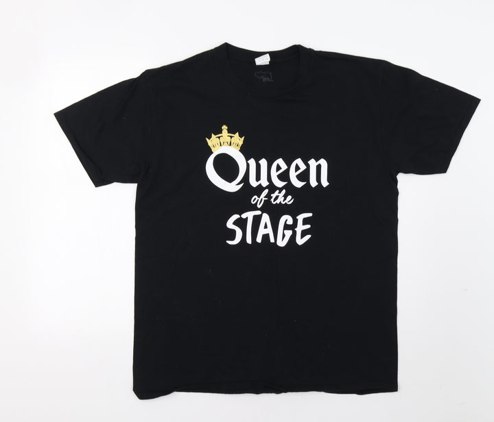 Hippo Warehouse Womens Black   Basic Polo Size L  - Queen