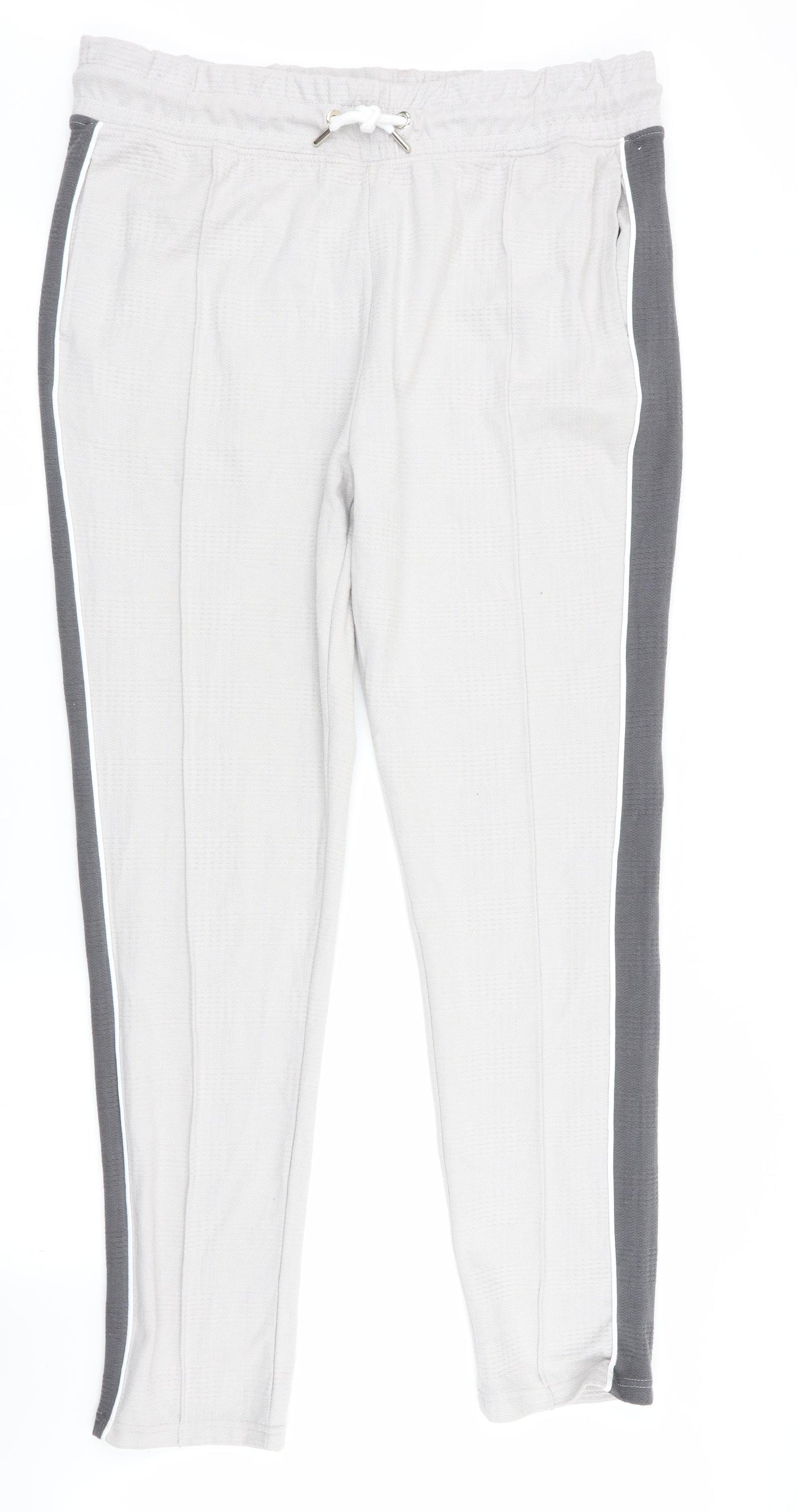 Primark Mens Grey Check  Sweatpants Trousers Size XL L31 in