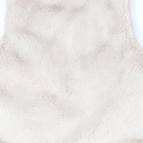 H&M Girls Beige   Gilet Waistcoat Size 7-8 Years  - Faux Fur texture