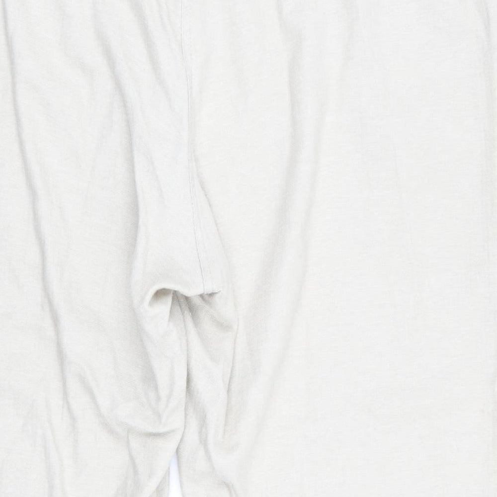 Secret Womens Beige   Cropped Trousers Size 20 L24 in - Linen Look trousers