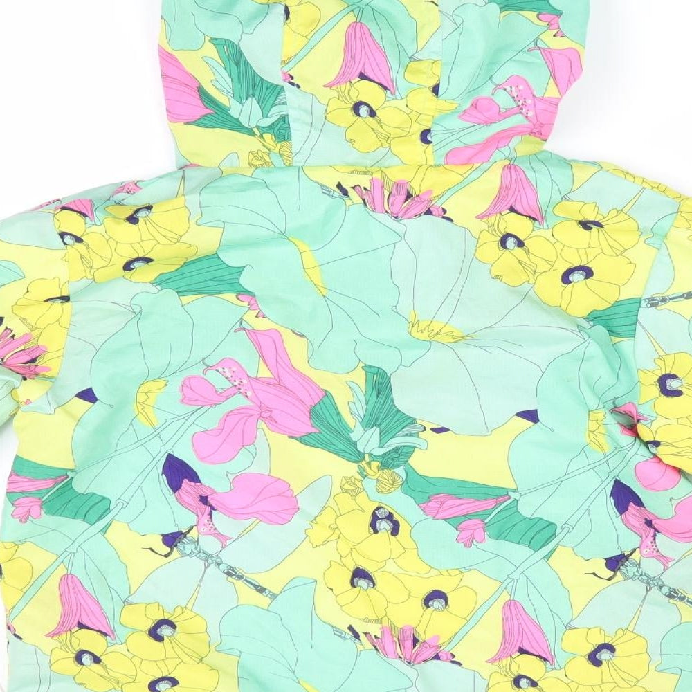 NEXT Girls Green Floral  Parka Coat Size 5-6 Years