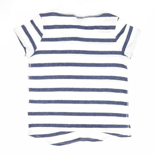 Pure Womens Blue Striped  Pullover Jumper Size 12