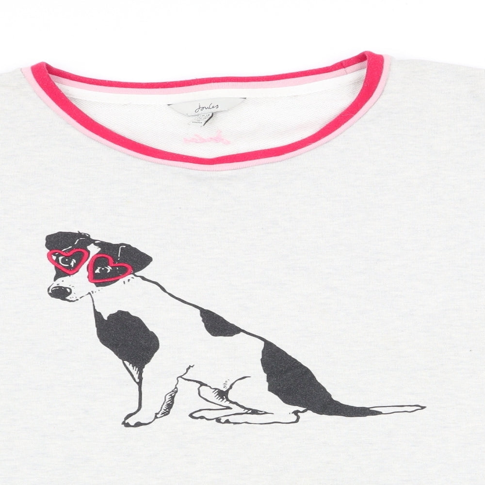 Joules Womens Grey Animal Print  Pullover Sweatshirt Size 18  - Dog