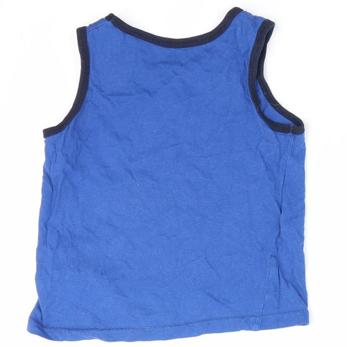 Primark Boys Blue   Basic Tank Size 6-7 Years  - Spaceman