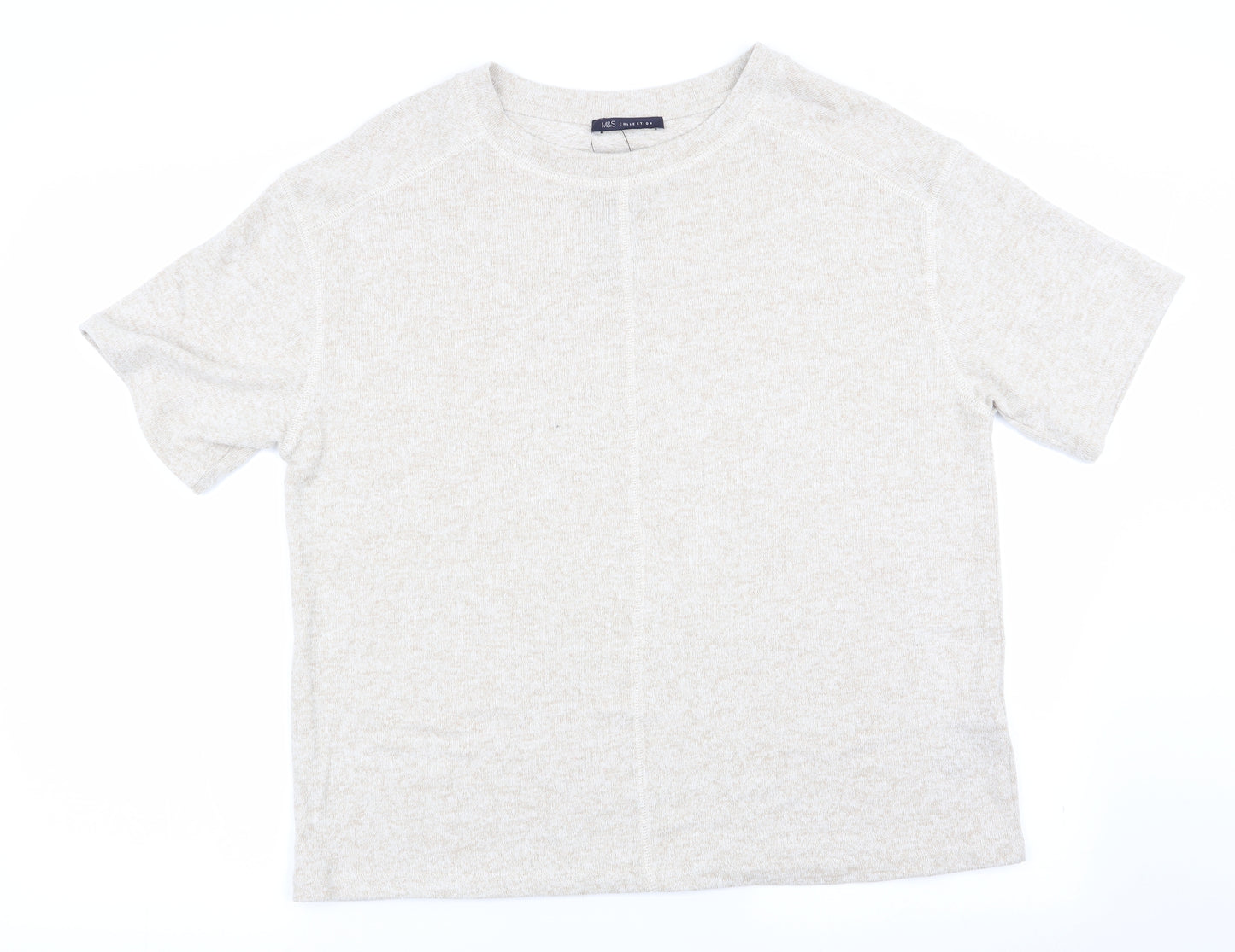 Marks and Spencer Womens Beige   Pullover Jumper Size 14