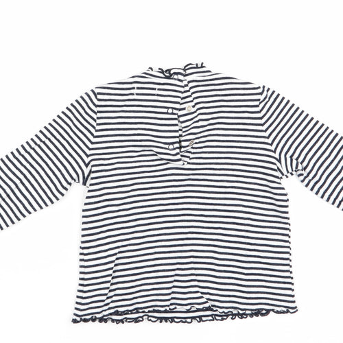 FR Girls Blue Striped  Basic T-Shirt Size 18-24 Months