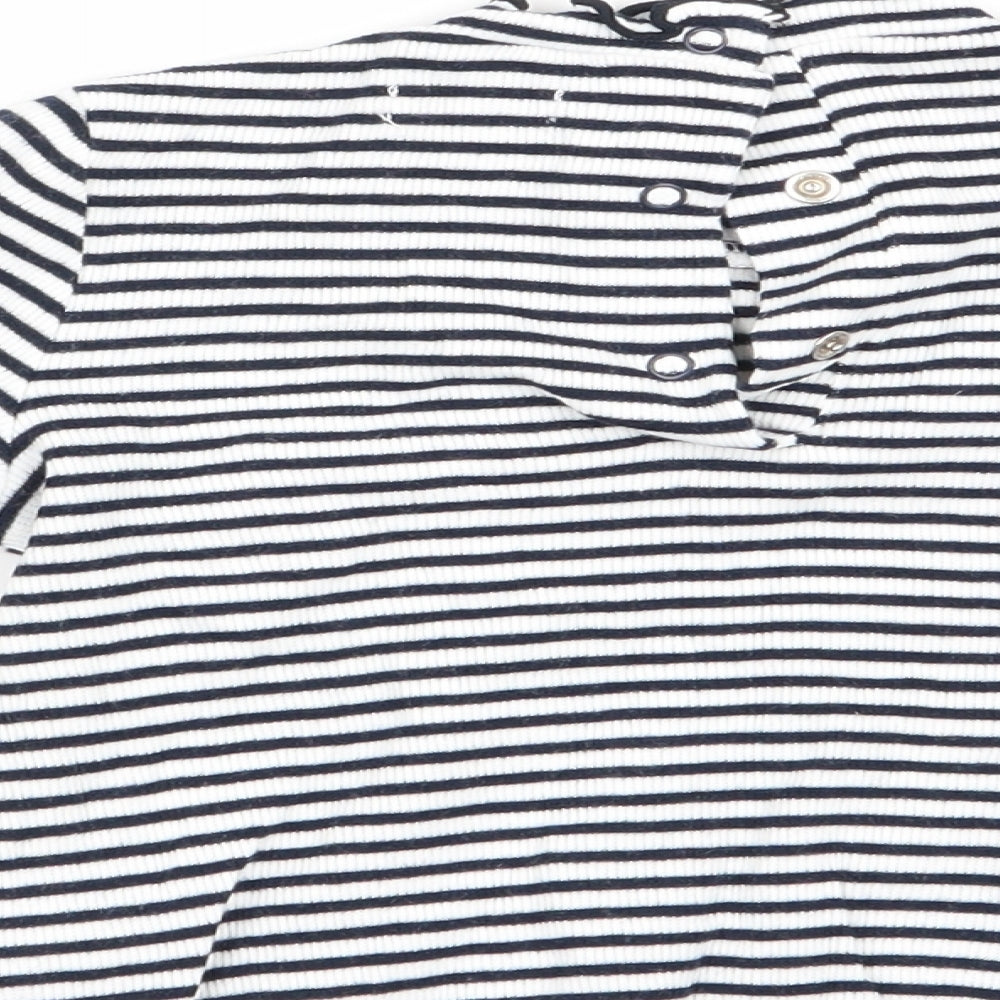 FR Girls Blue Striped  Basic T-Shirt Size 18-24 Months