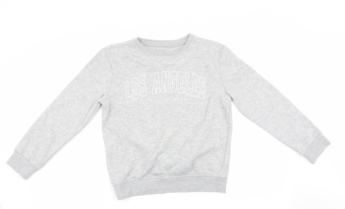 Primark Girls Grey   Pullover Sweatshirt Size 10-11 Years  - City of Angels
