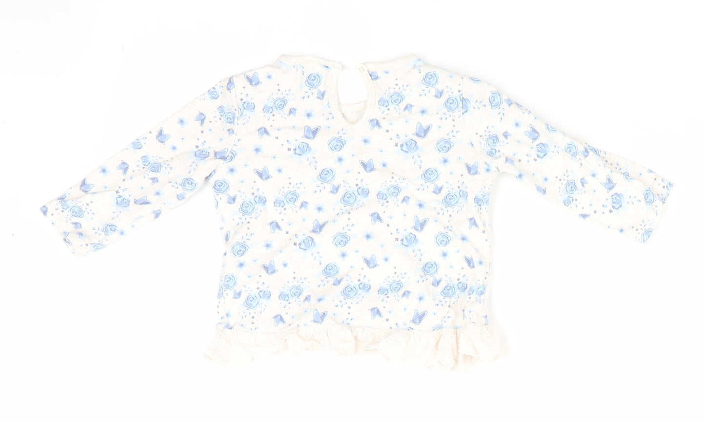 Disney Baby Girls Blue Floral  Tunic T-Shirt Size 3-6 Months  - Bambi