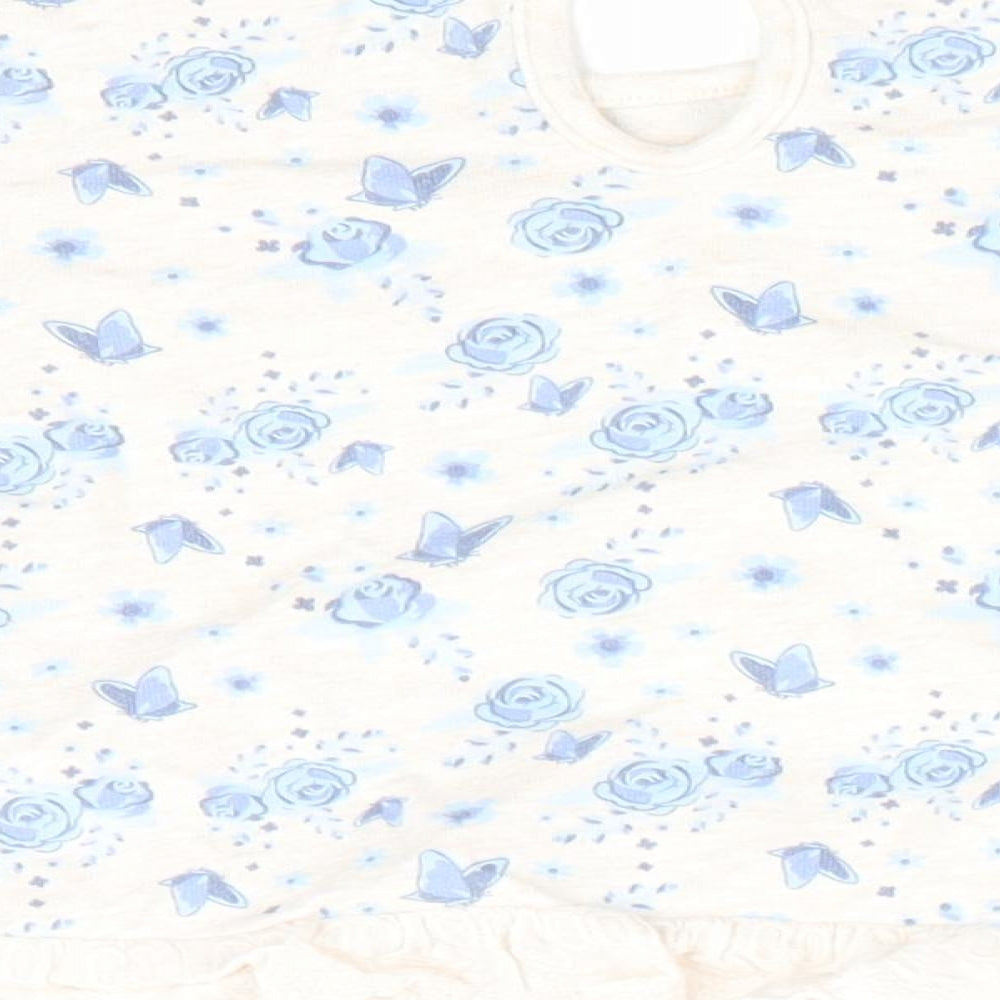 Disney Baby Girls Blue Floral  Tunic T-Shirt Size 3-6 Months  - Bambi
