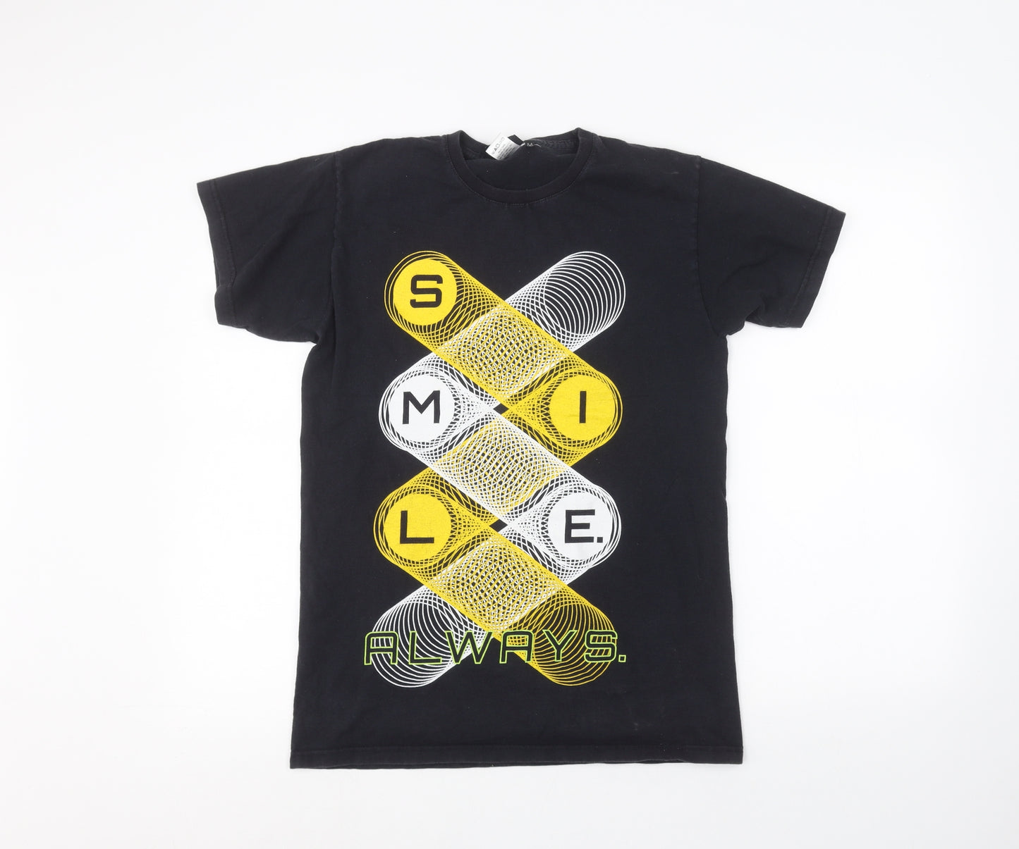 smiler Mens Black    T-Shirt Size L