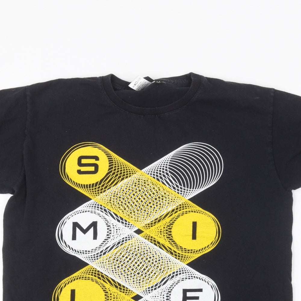 smiler Mens Black    T-Shirt Size L