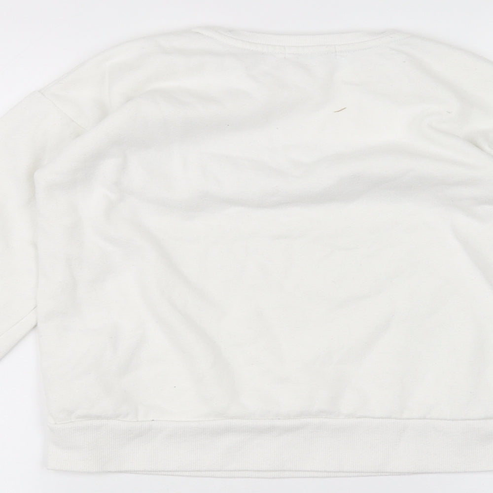 Primark Girls White   Pullover Jumper Size 9-10 Years
