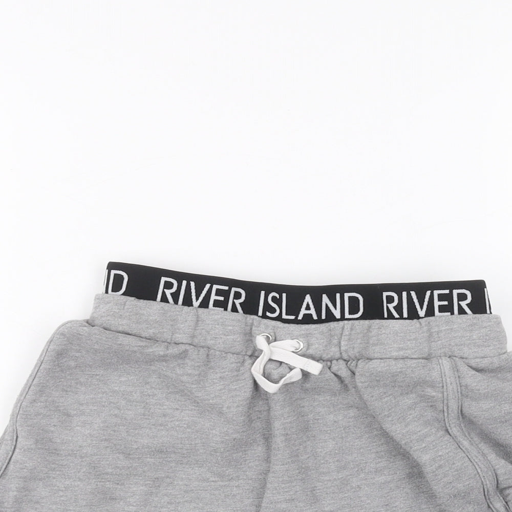 River Island Girls Grey   Sweat Shorts Size 9-10 Years