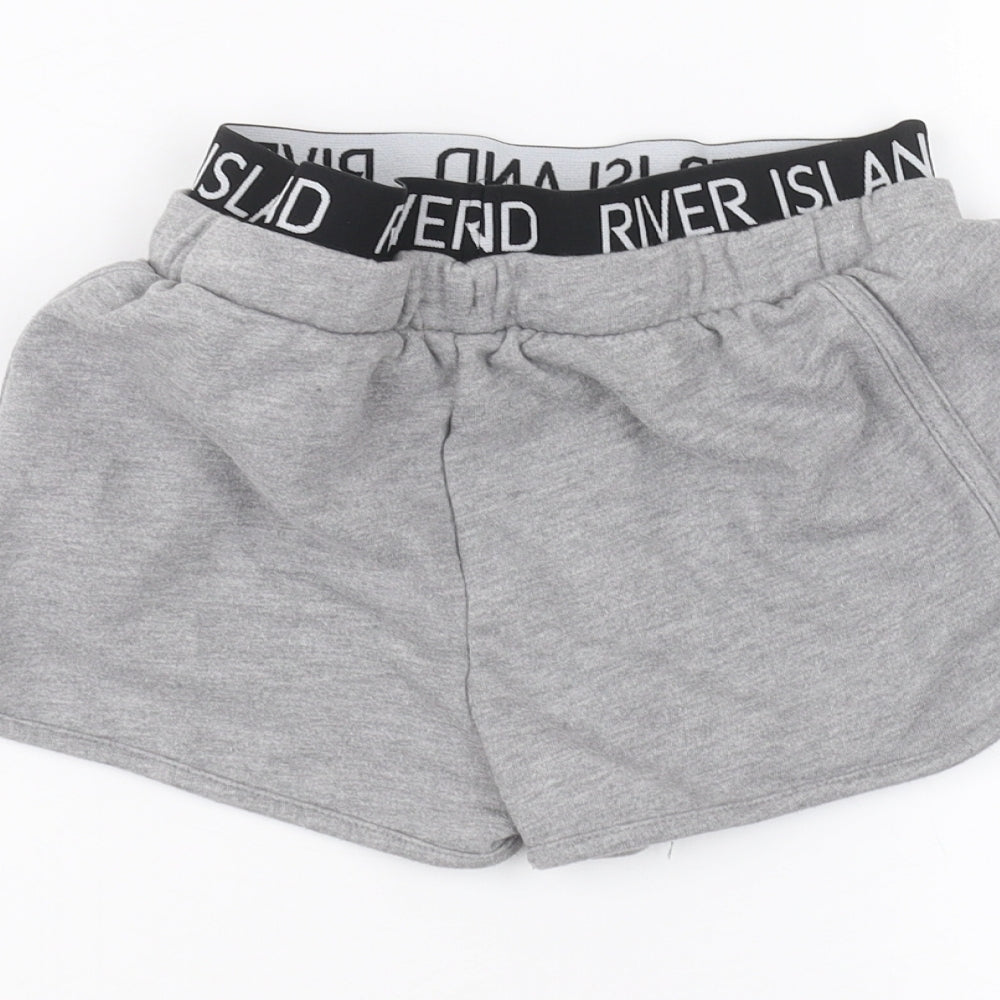 River Island Girls Grey   Sweat Shorts Size 9-10 Years