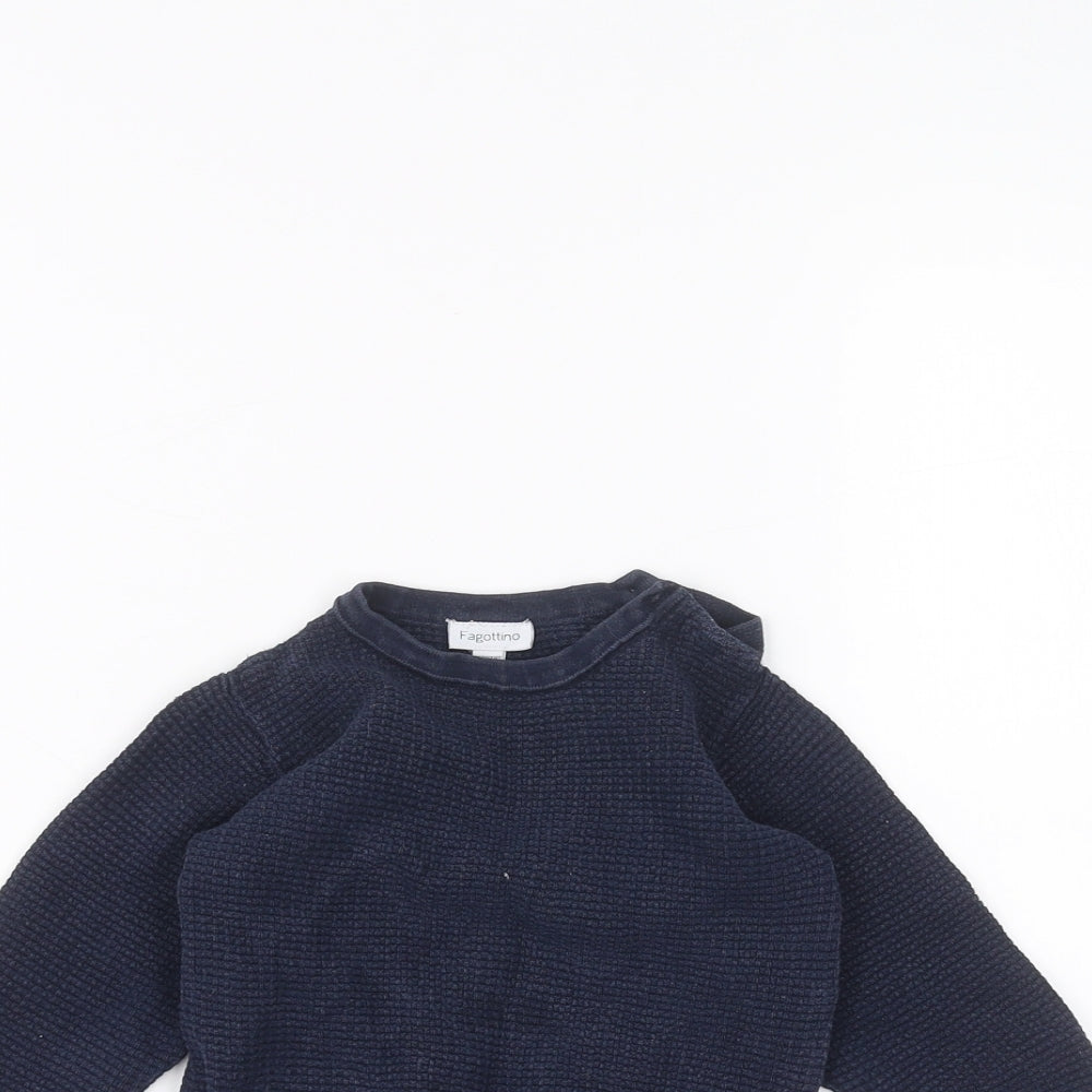 Fagottino Baby Blue   Pullover Jumper Size 12-18 Months