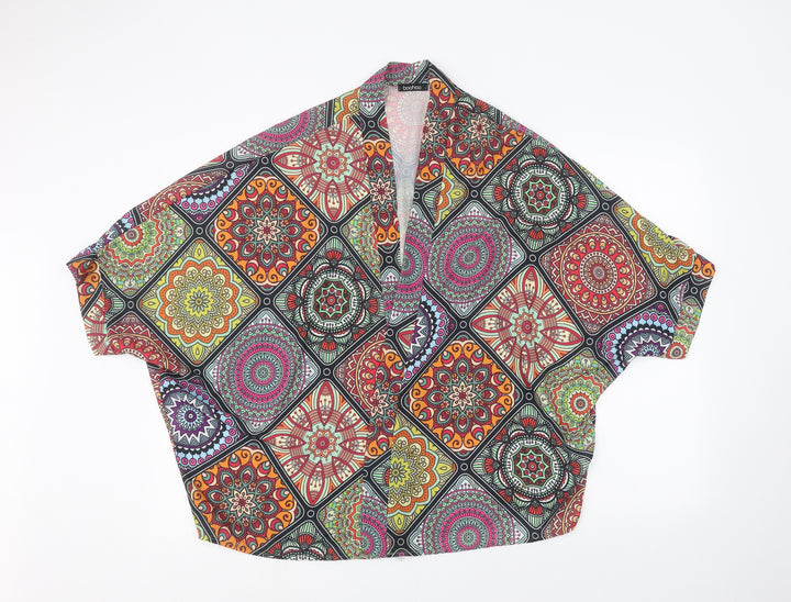 Boohoo Womens Multicoloured   Jacket Coatigan Size M