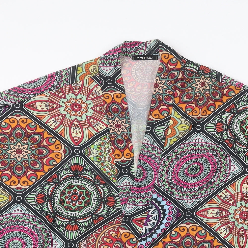 Boohoo Womens Multicoloured   Jacket Coatigan Size M