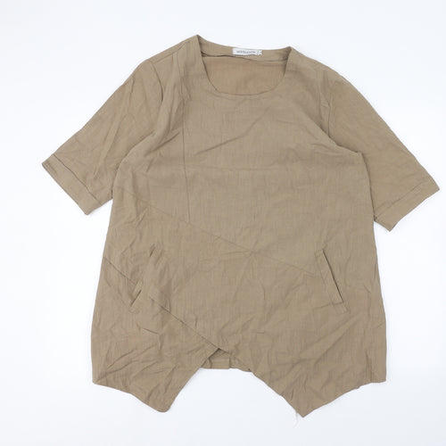 MissLook Womens Brown   Basic Blouse Size XL