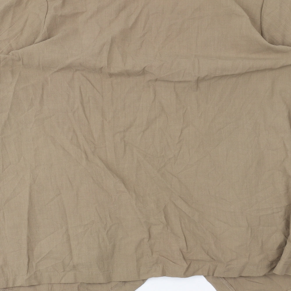 MissLook Womens Brown   Basic Blouse Size XL
